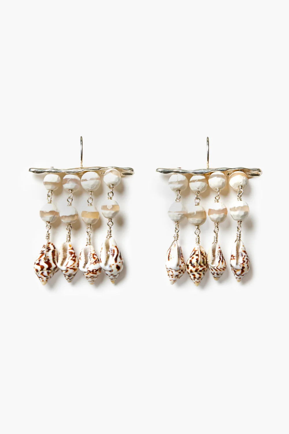 Cassis Waterfall Earrings White Agate