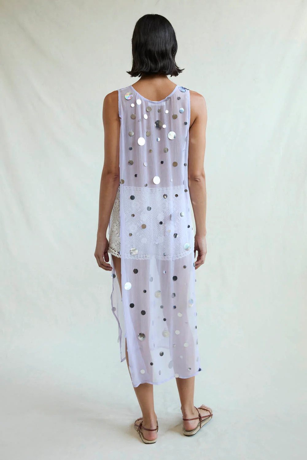 Chloe Sequin Tunic Lilac - Image 3