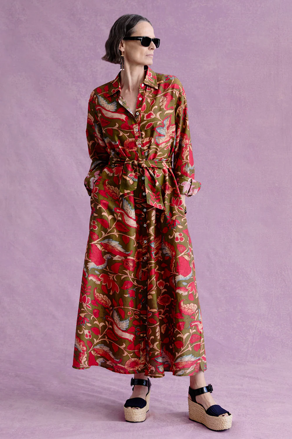 Dove Shirt Dress Olive - Image 4