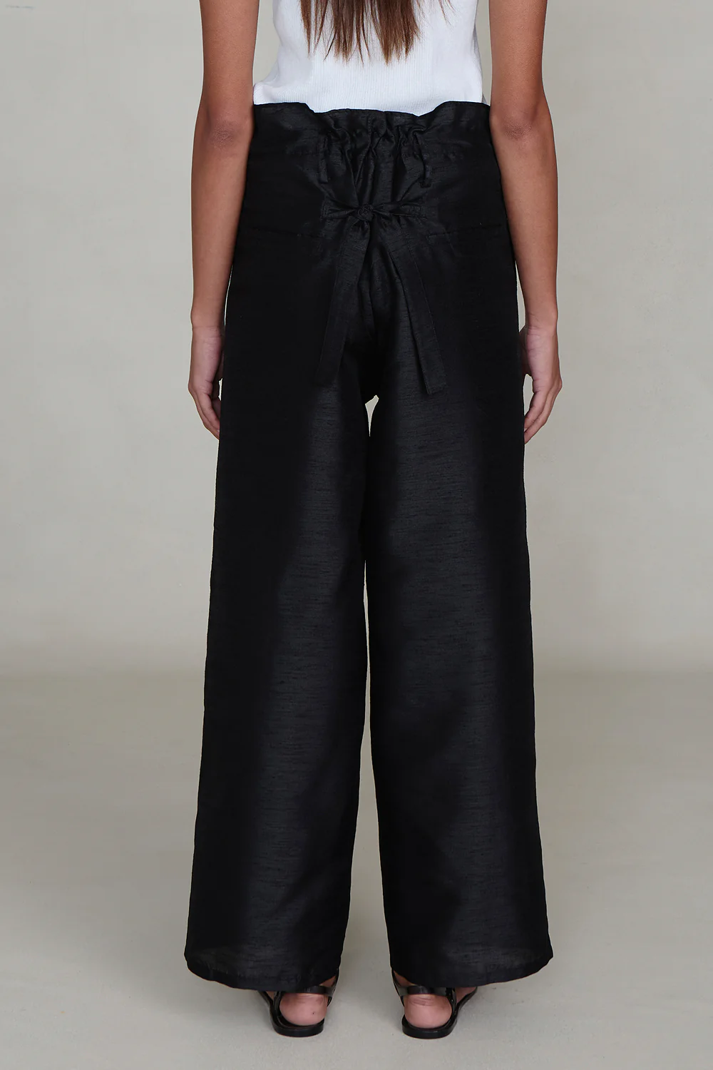 Dupioni Straight Leg Pant Black - Image 4