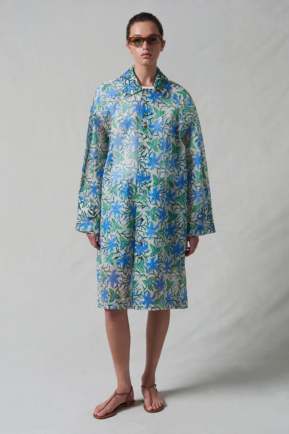 Iggy Paper Trench Coat Maldive Blue