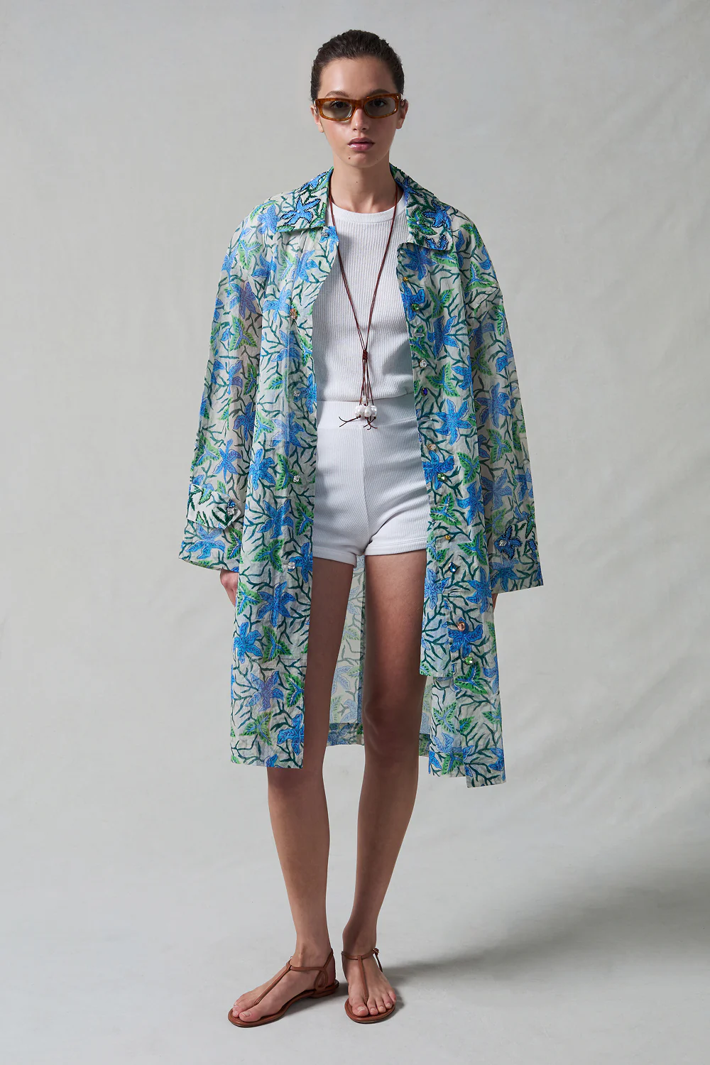 Iggy Paper Trench Coat Maldive Blue - Image 3