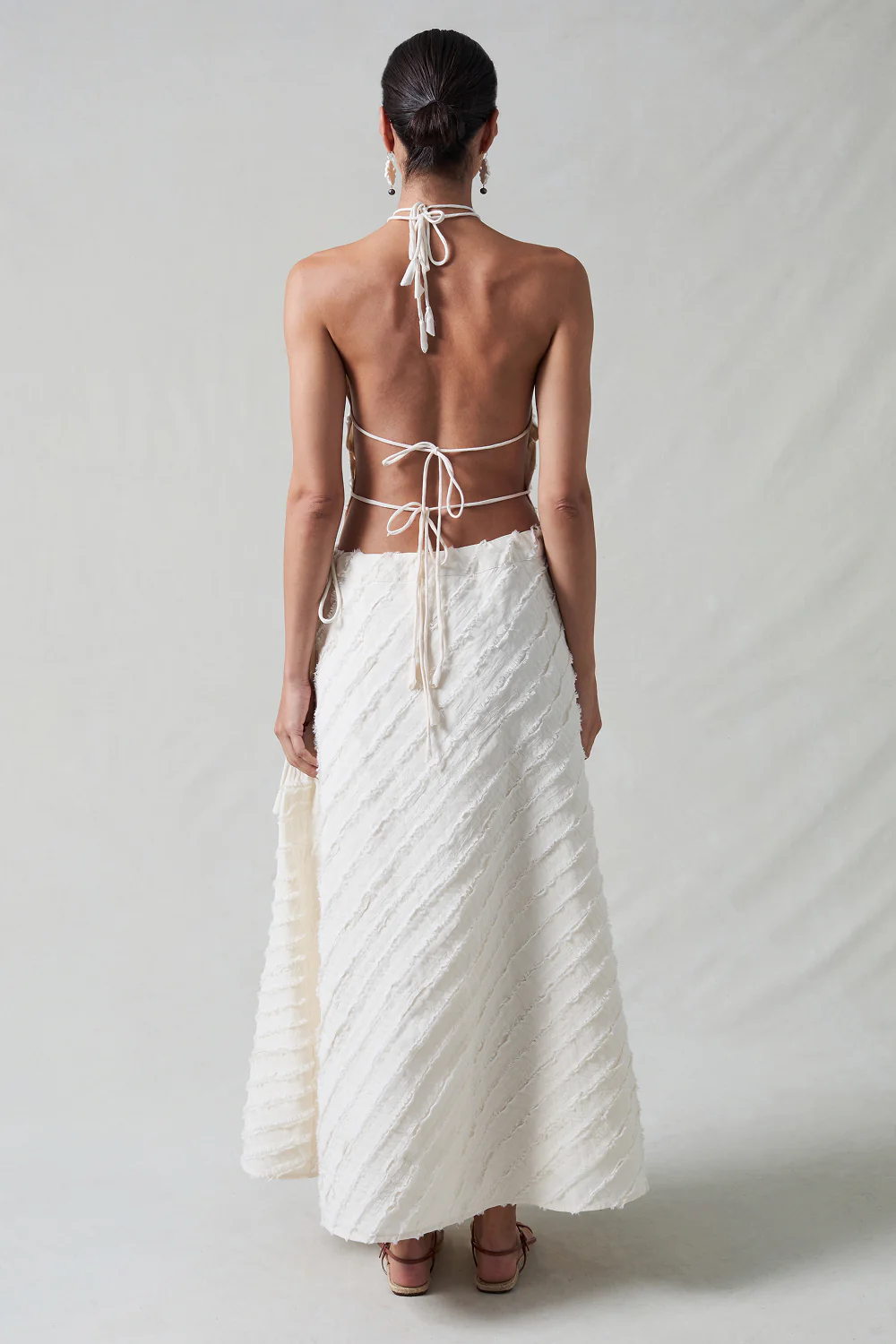 Million Strip Circle Skirt Natural - Image 3