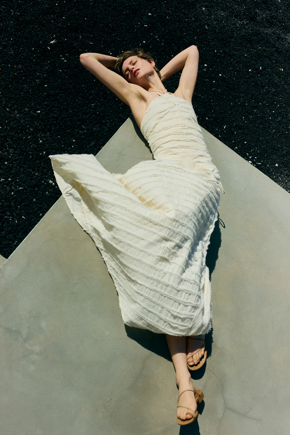 Million Strip Circle Skirt Natural - Image 4