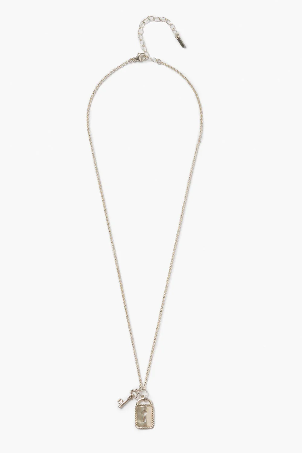 Mini Padlock Necklace Silver - Image 2