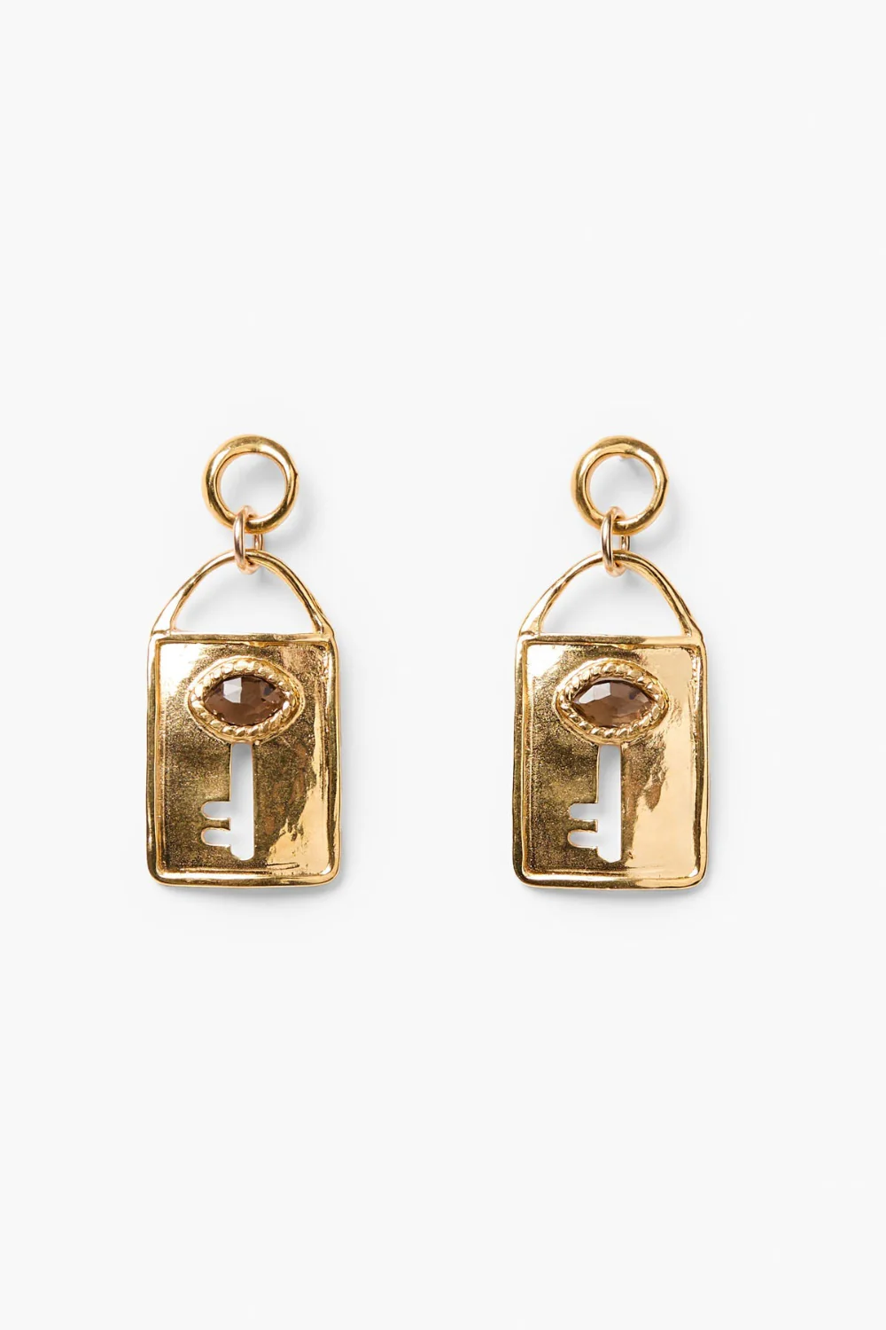 Padlock Earrings Gold