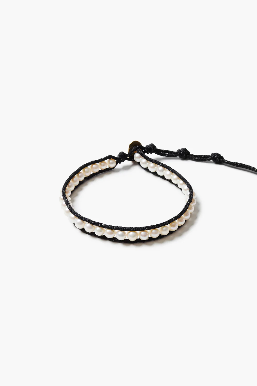 Paracord Wrap Anklet White Pearl