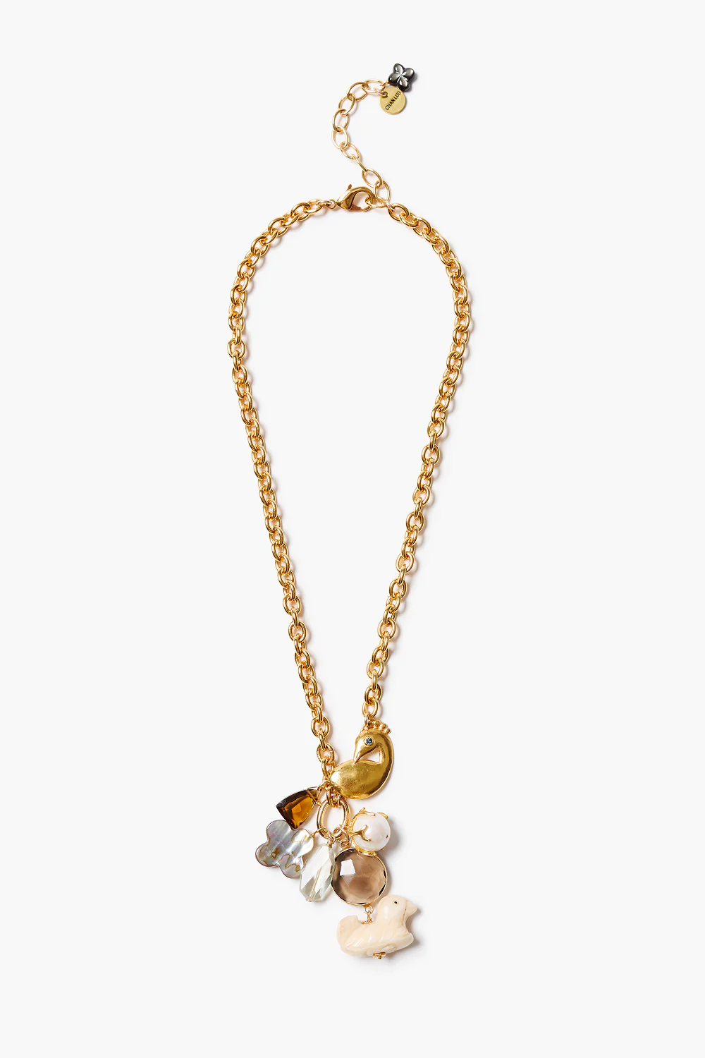 Peacock Charm Necklace Multi - Image 2