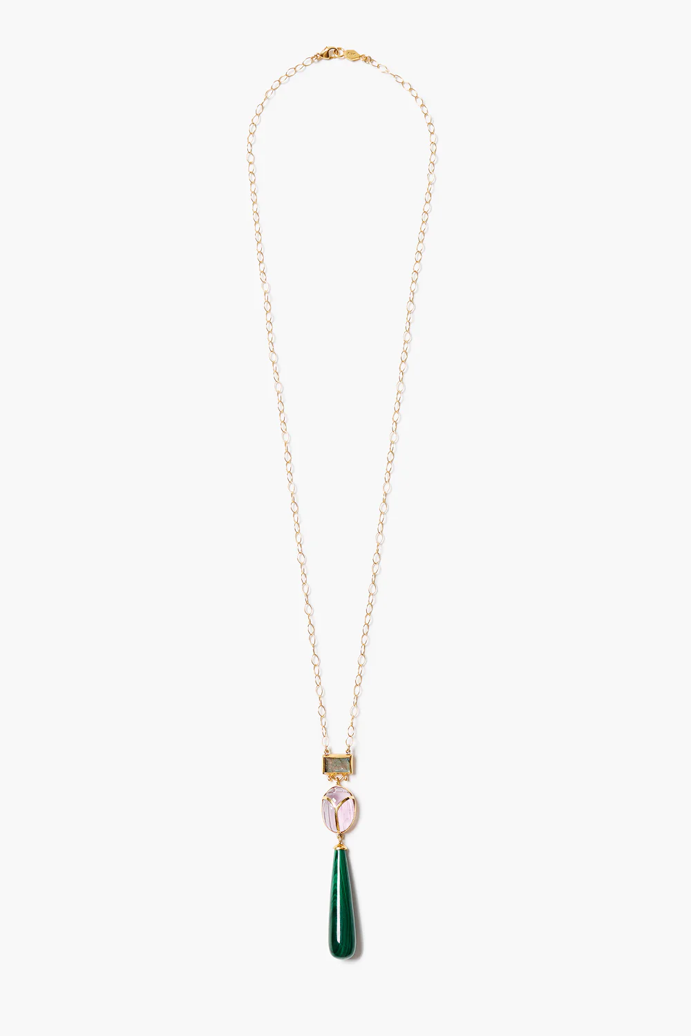 Scarab Drop Necklace Multi - Image 2