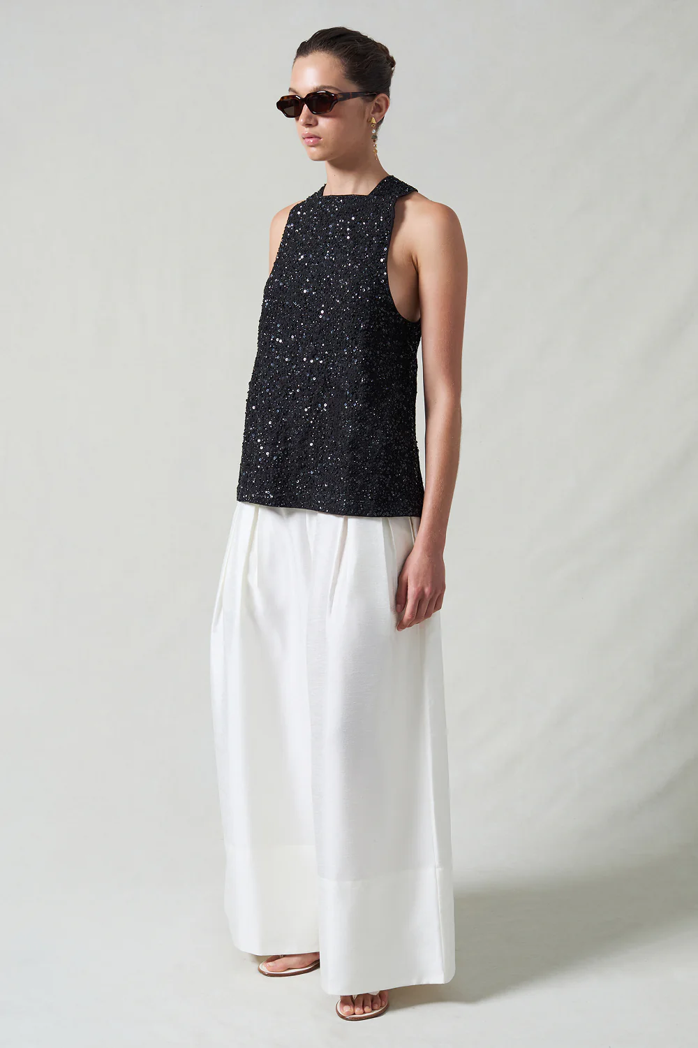 Sequin Apron Top Black - Image 2