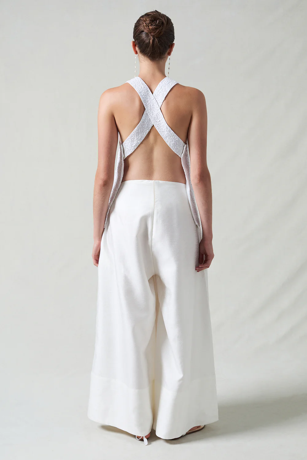 Sequin Apron Top White - Image 3