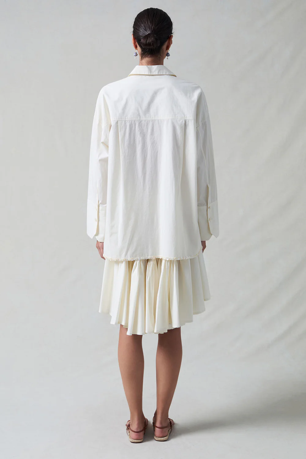 Shoelace Shirt Ivory - Image 4