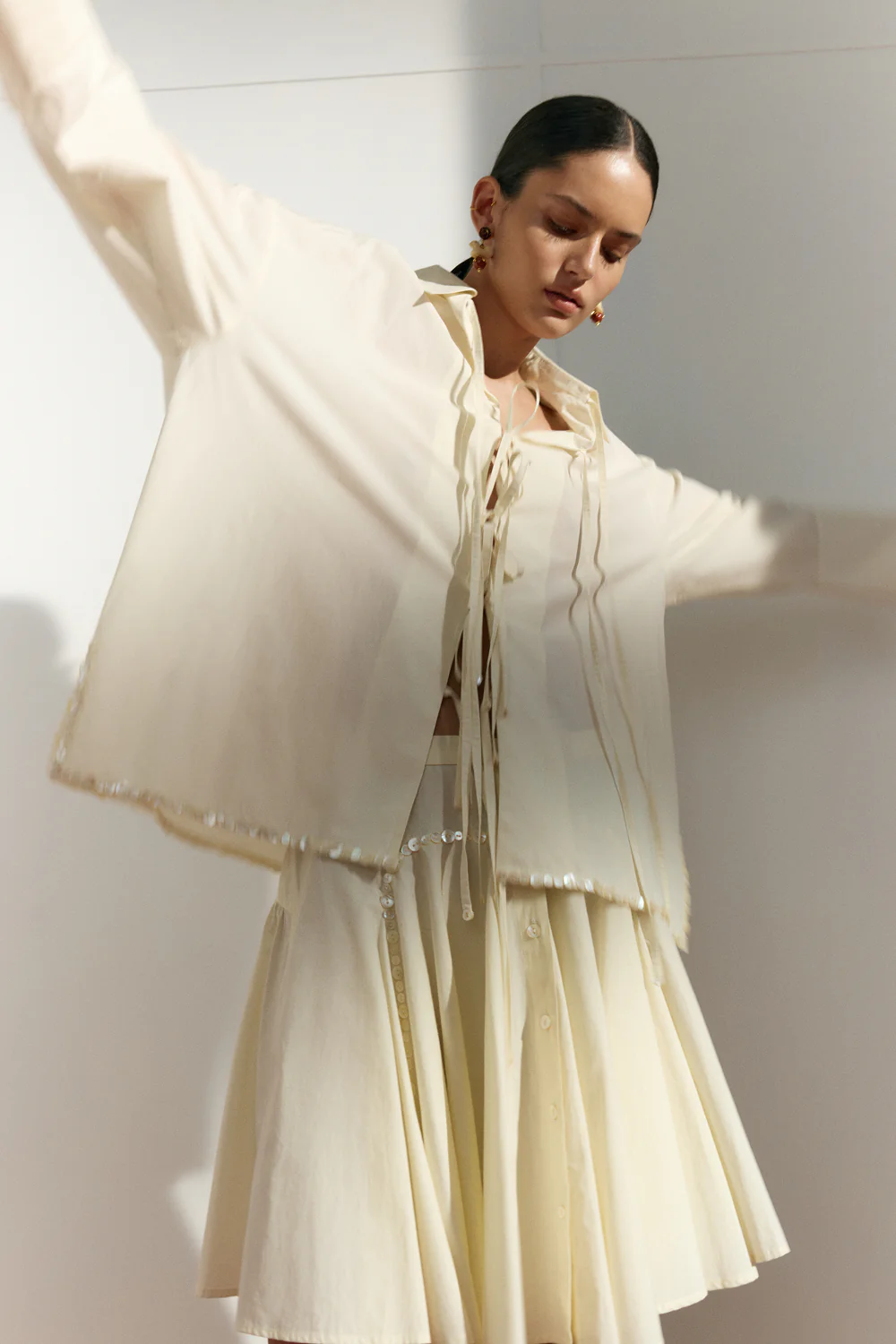 Shoelace Shirt Ivory - Image 5