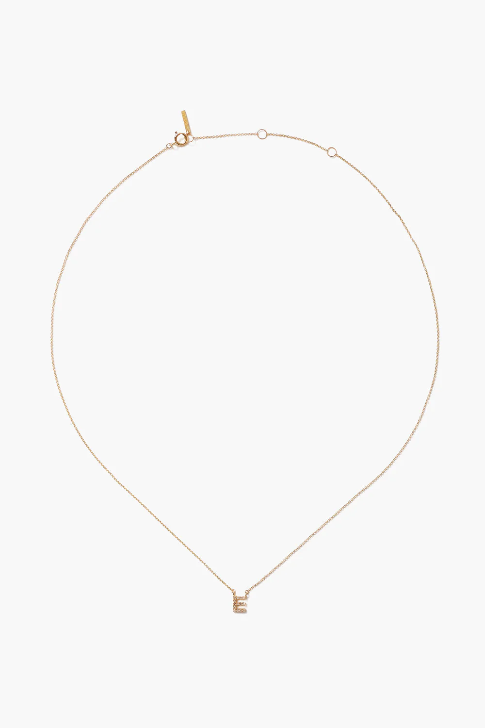 14k Gold and White Diamond Initial Necklace - Image 11