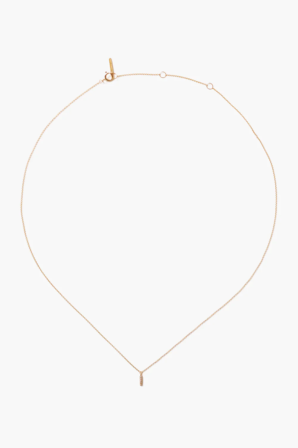 14k Gold and White Diamond Initial Necklace - Image 15