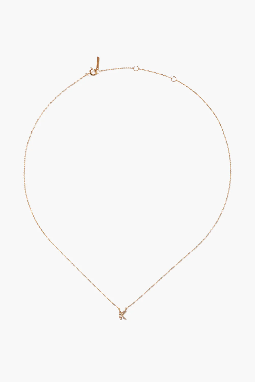 14k Gold and White Diamond Initial Necklace - Image 19