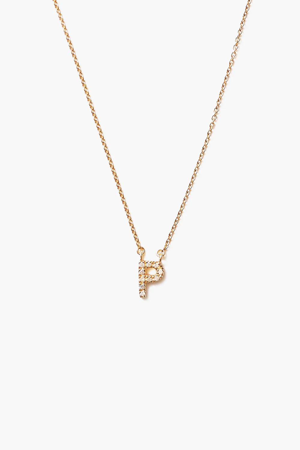 14k Gold and White Diamond Initial Necklace - Image 28