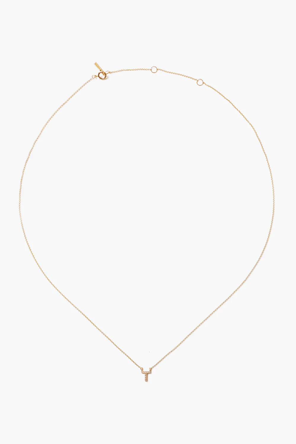 14k Gold and White Diamond Initial Necklace - Image 35