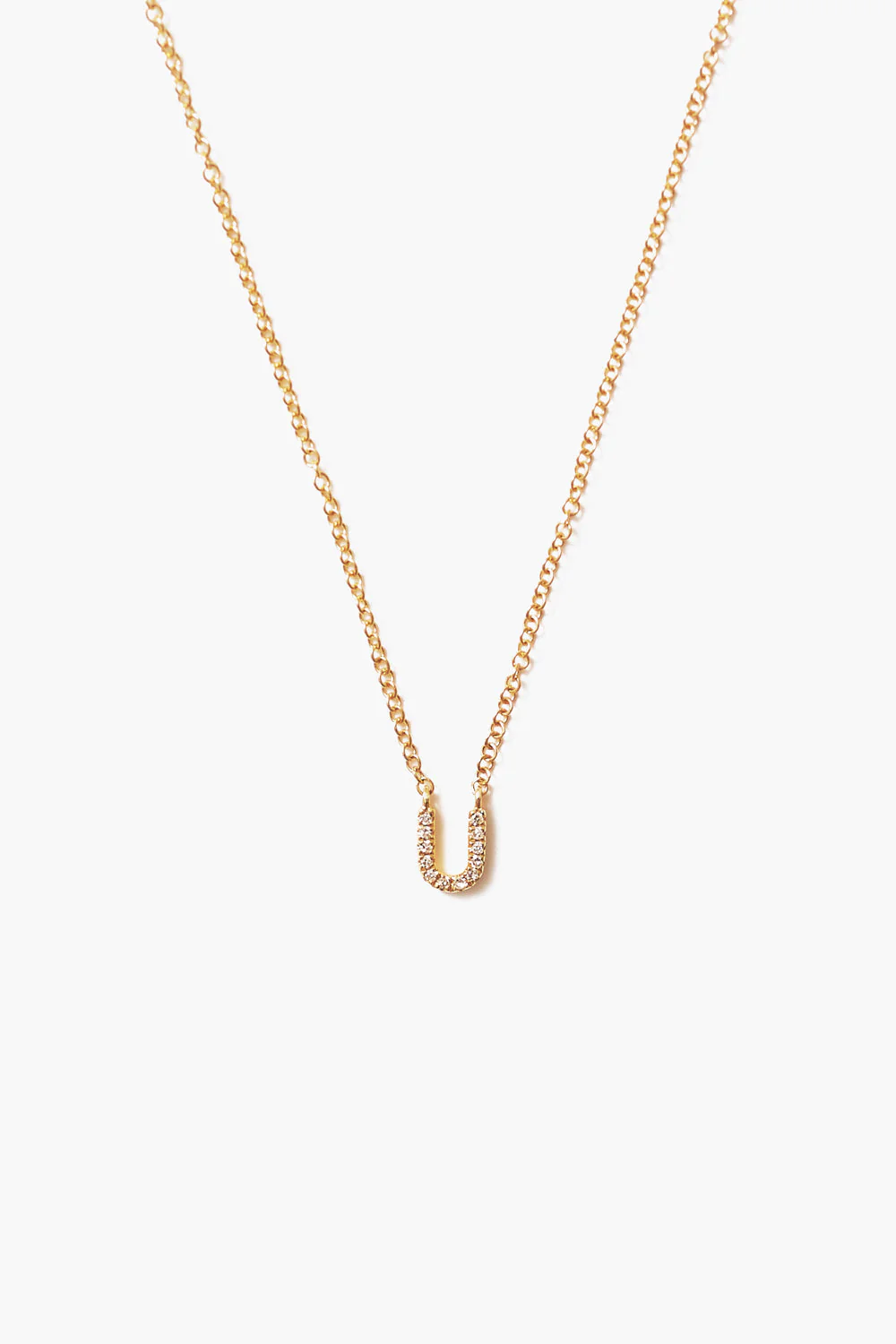 14k Gold and White Diamond Initial Necklace - Image 36